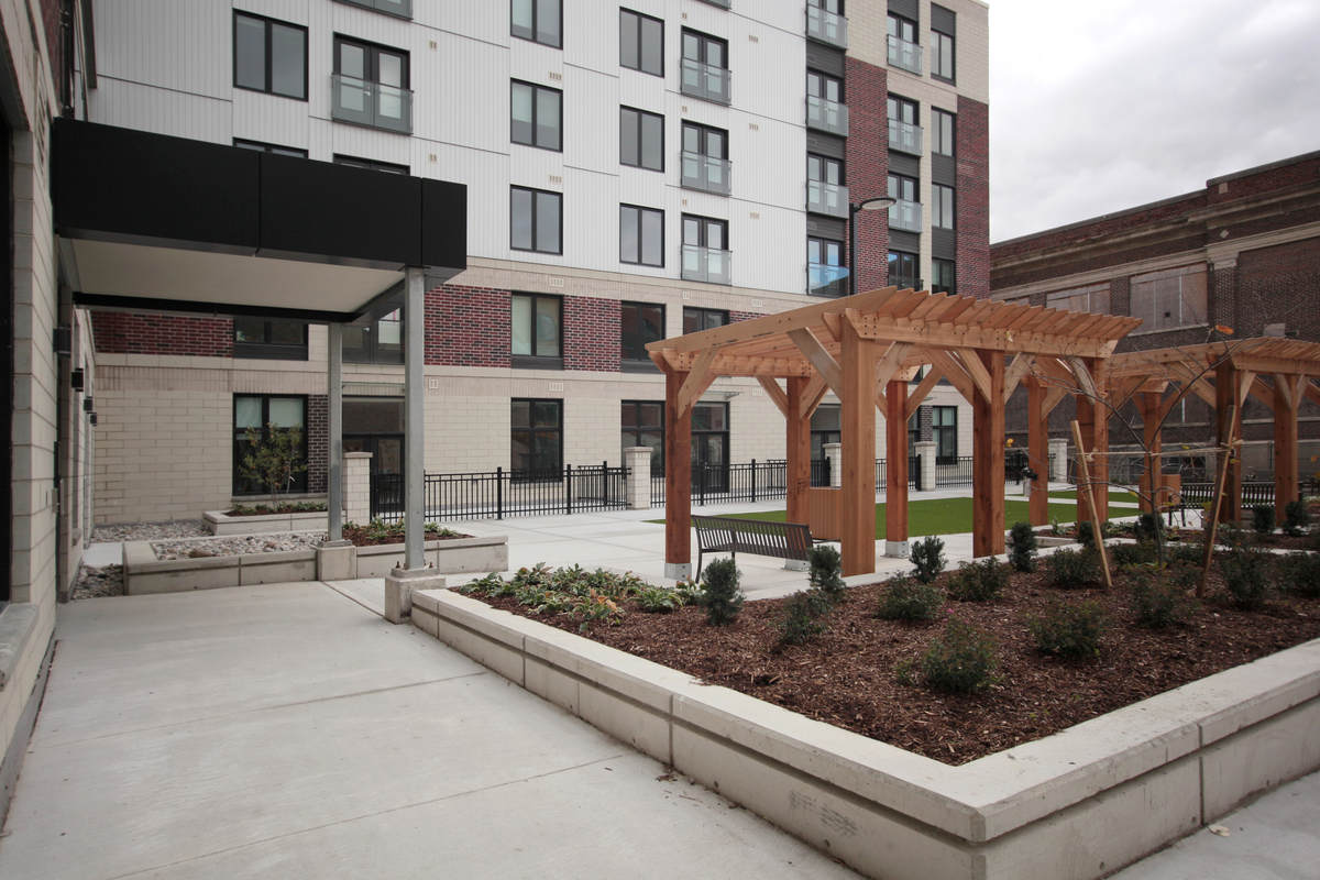 Photo of a Zerin Place on South Street, an affordable housing apartment building, at 370 South St. in London Ontario. An affordable housing project by Zerin Development in VillageSoHo.